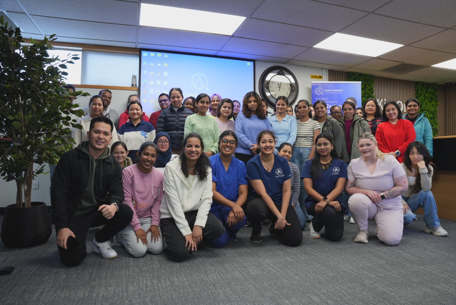 The Axon Careers team with a recent nursing cohort